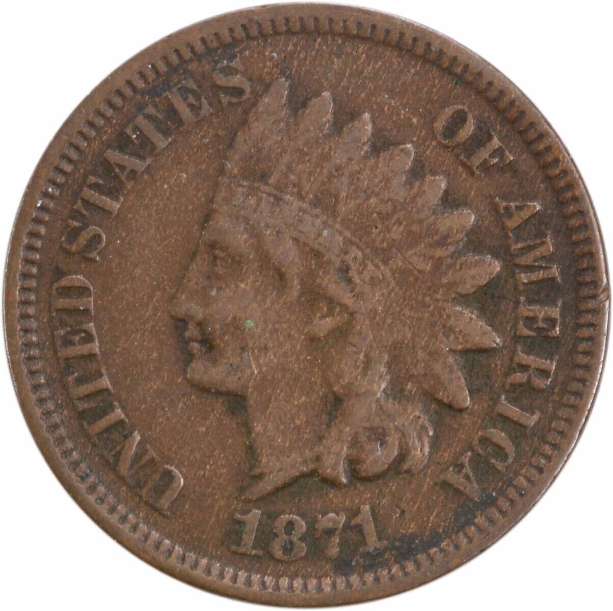1871 Indian Cent VG Uncertified #237