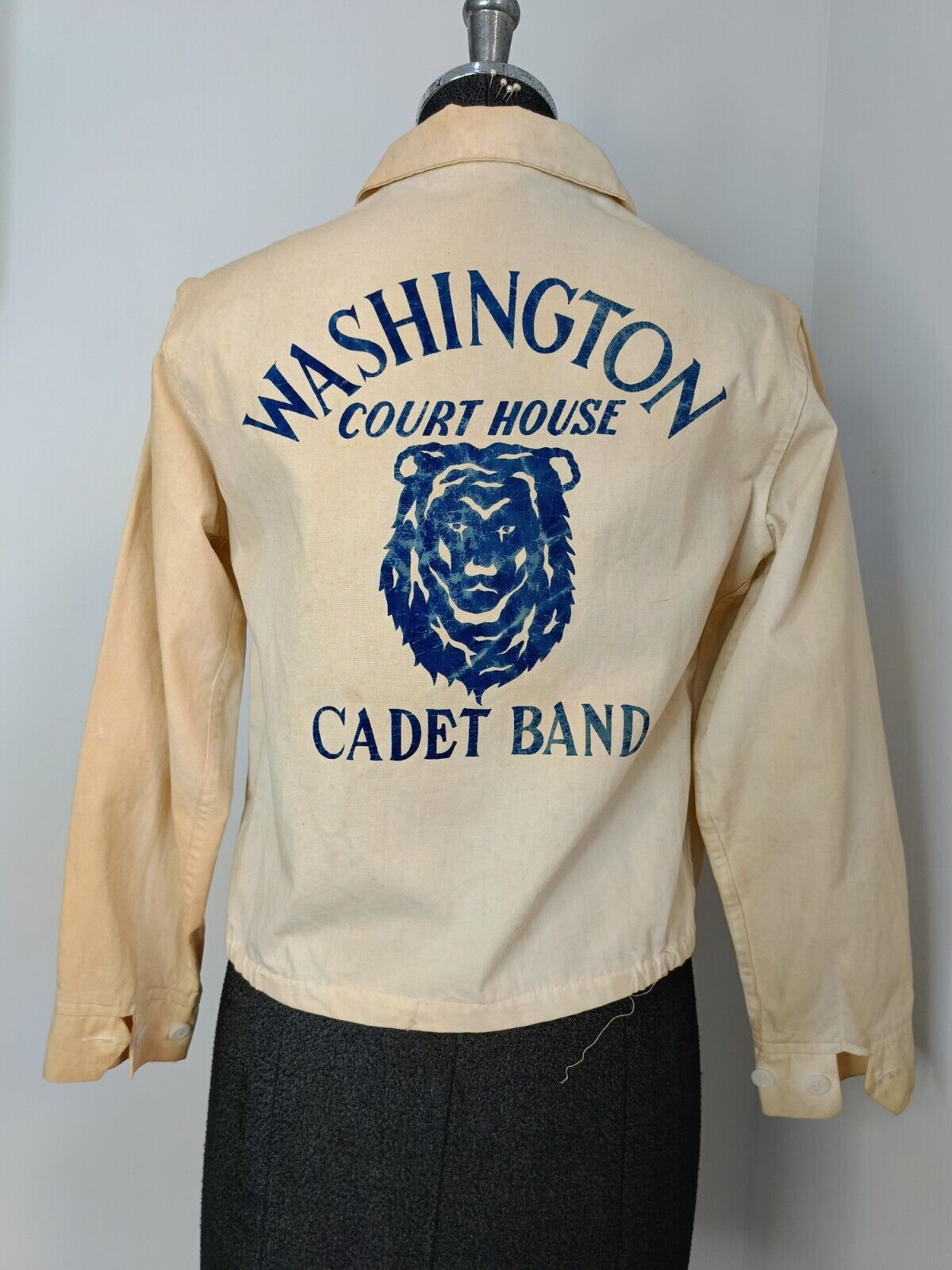 50s Dan River Crown zipper USA 14 Washington Cadet Band court house jacket