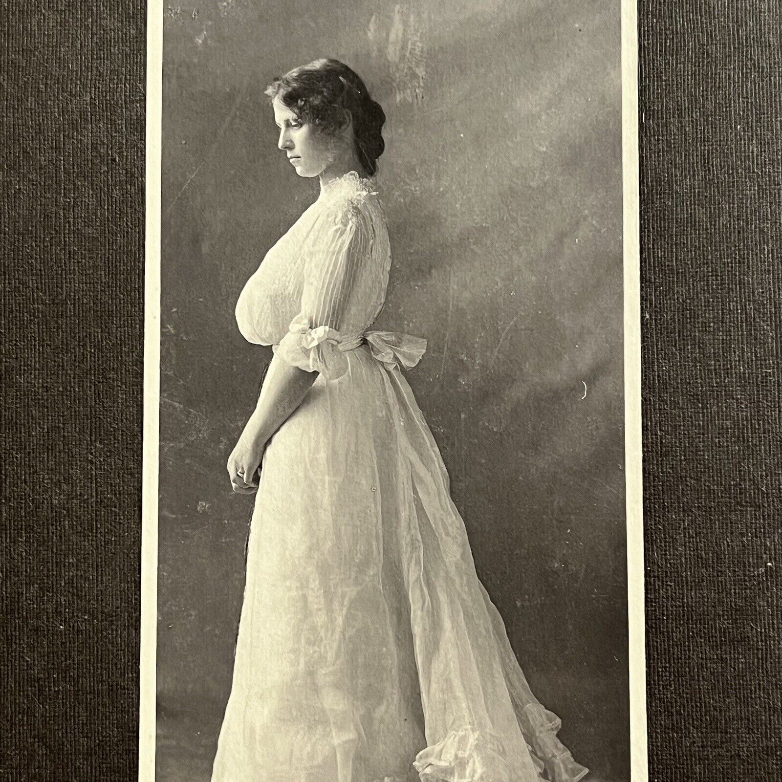 Antique Cabinet Card Photograph Beautiful Busty Young Woman Seattle WA