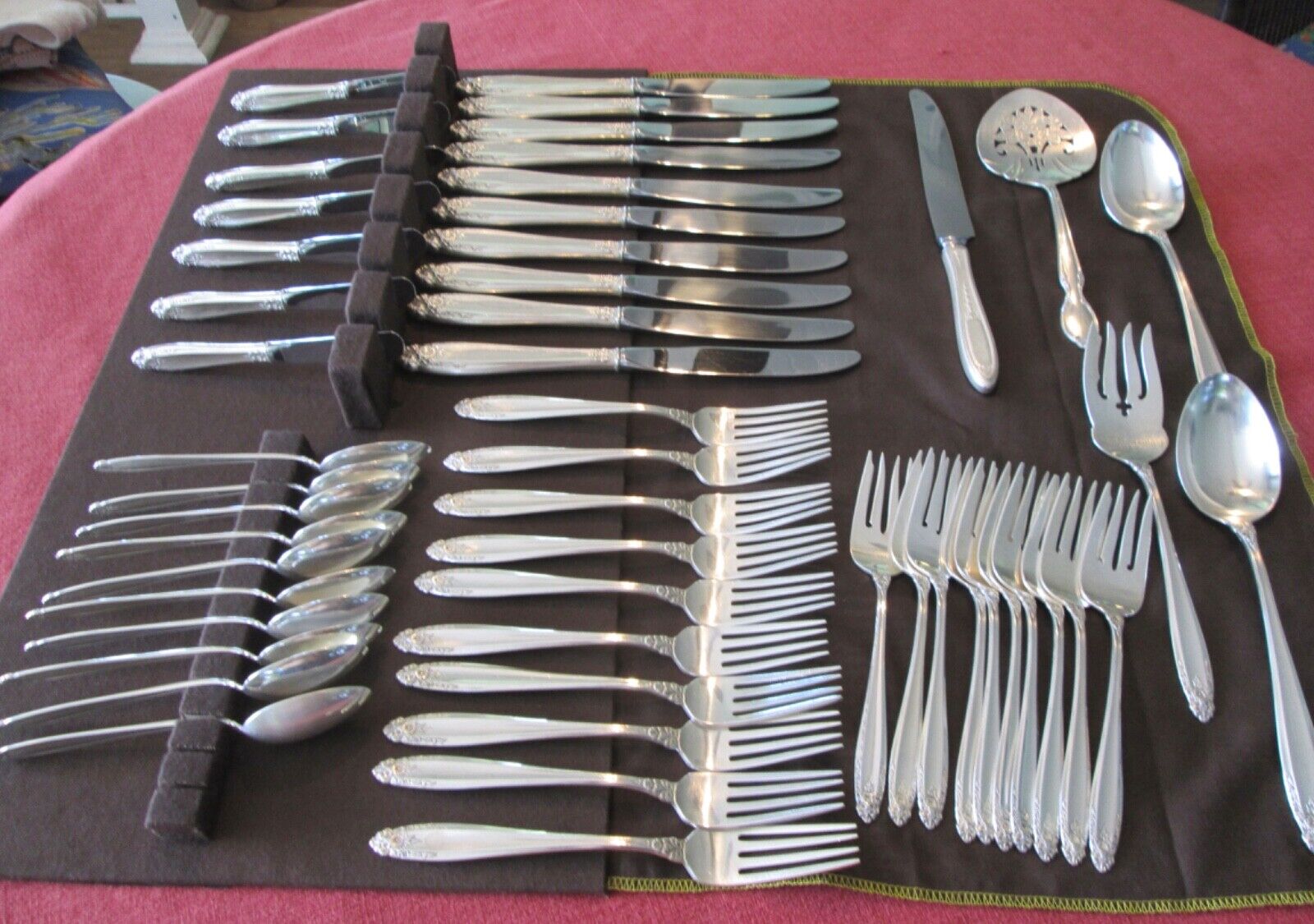 Prelude by International Sterling Silver Flatware set of 52 pieces with monogram