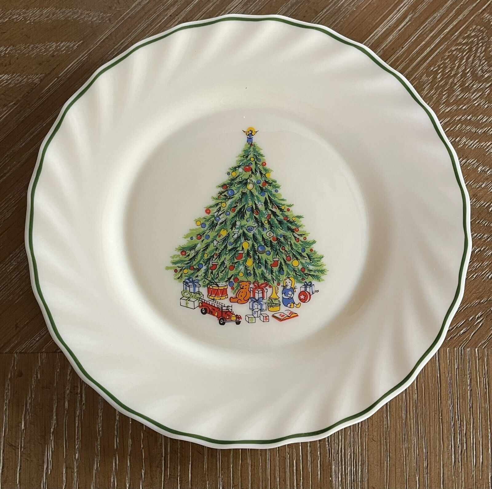 NOEL Porcelle The House of Salem  7.5” Salad Plate Christmas Tree Holiday FRANCE