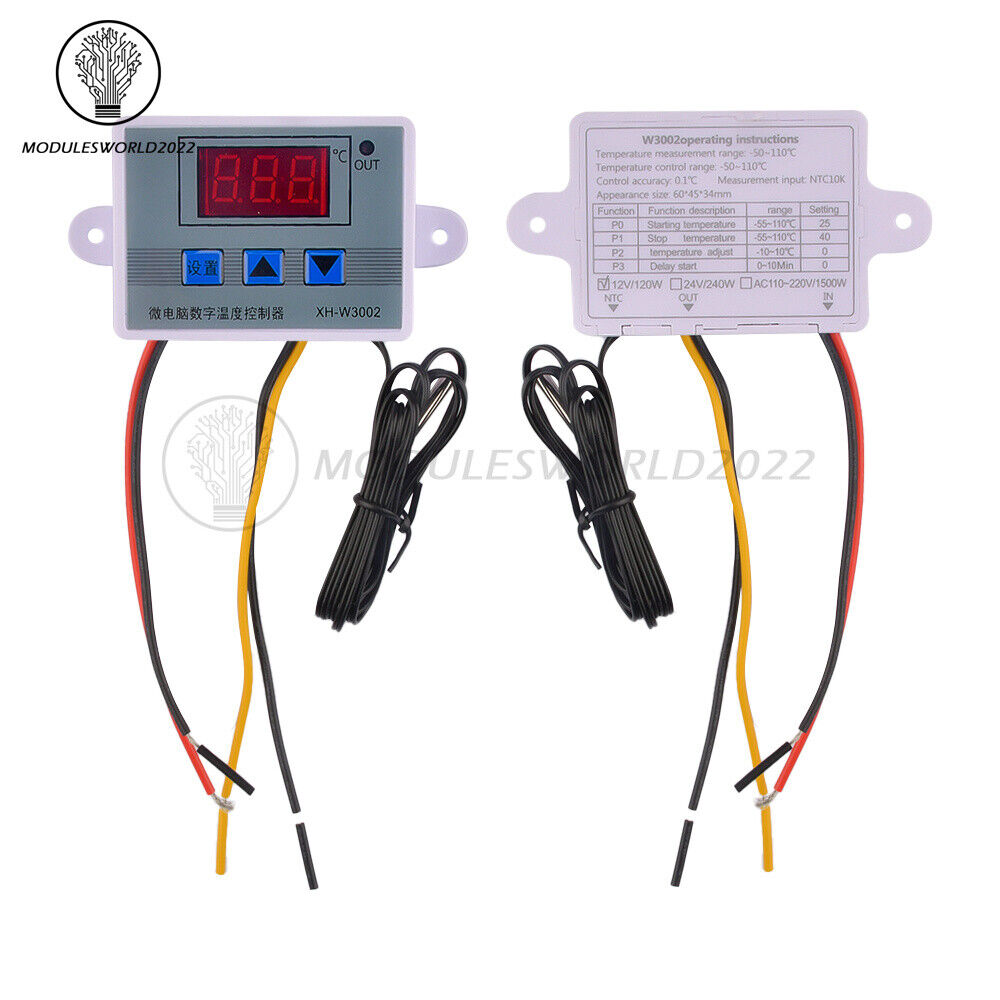 XH-W3002 W3001 NTC Digital LED Temperature Controller Thermostat Control Switch