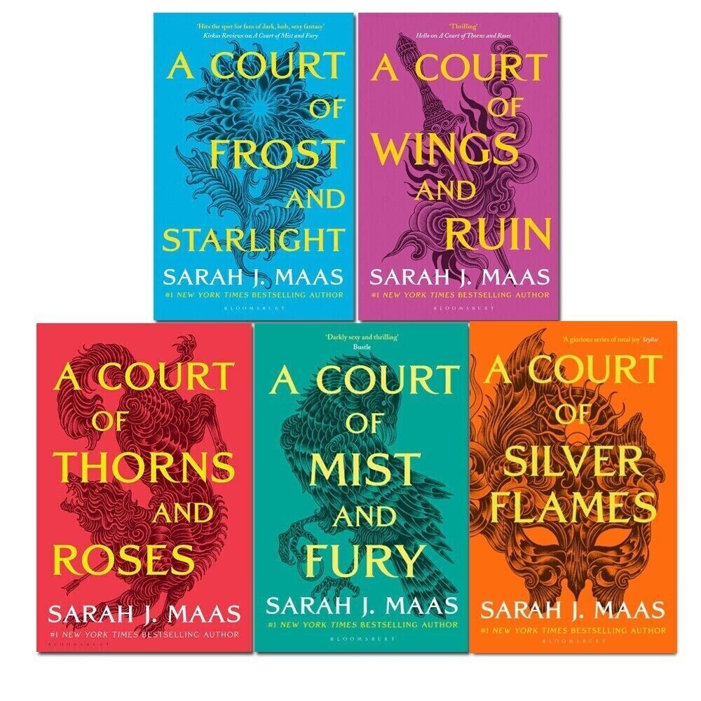 Sarah J. Maas 5 Books Collection Set A Court of Thorns and Roses Series...