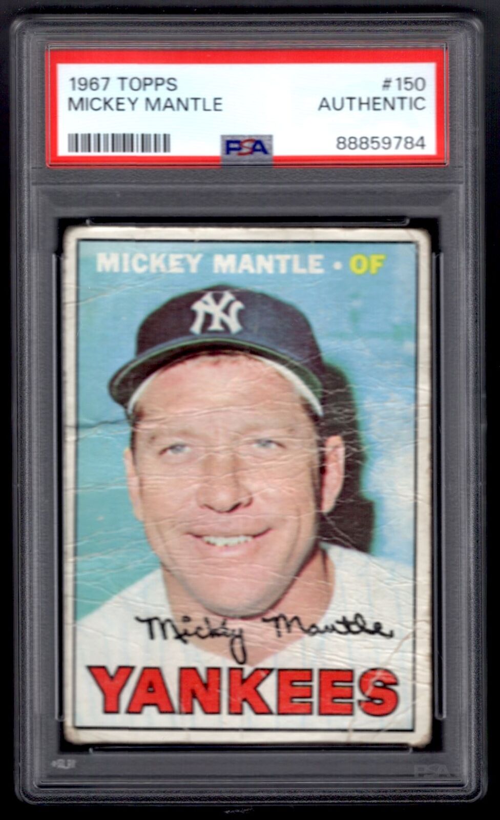 1967 Topps Mickey Mantle PSA New York Yankees #150