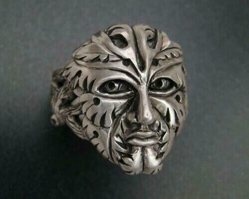 Amazing One Of A Kind Special Men\'s Handmade Ring With Greek Man Face Design
