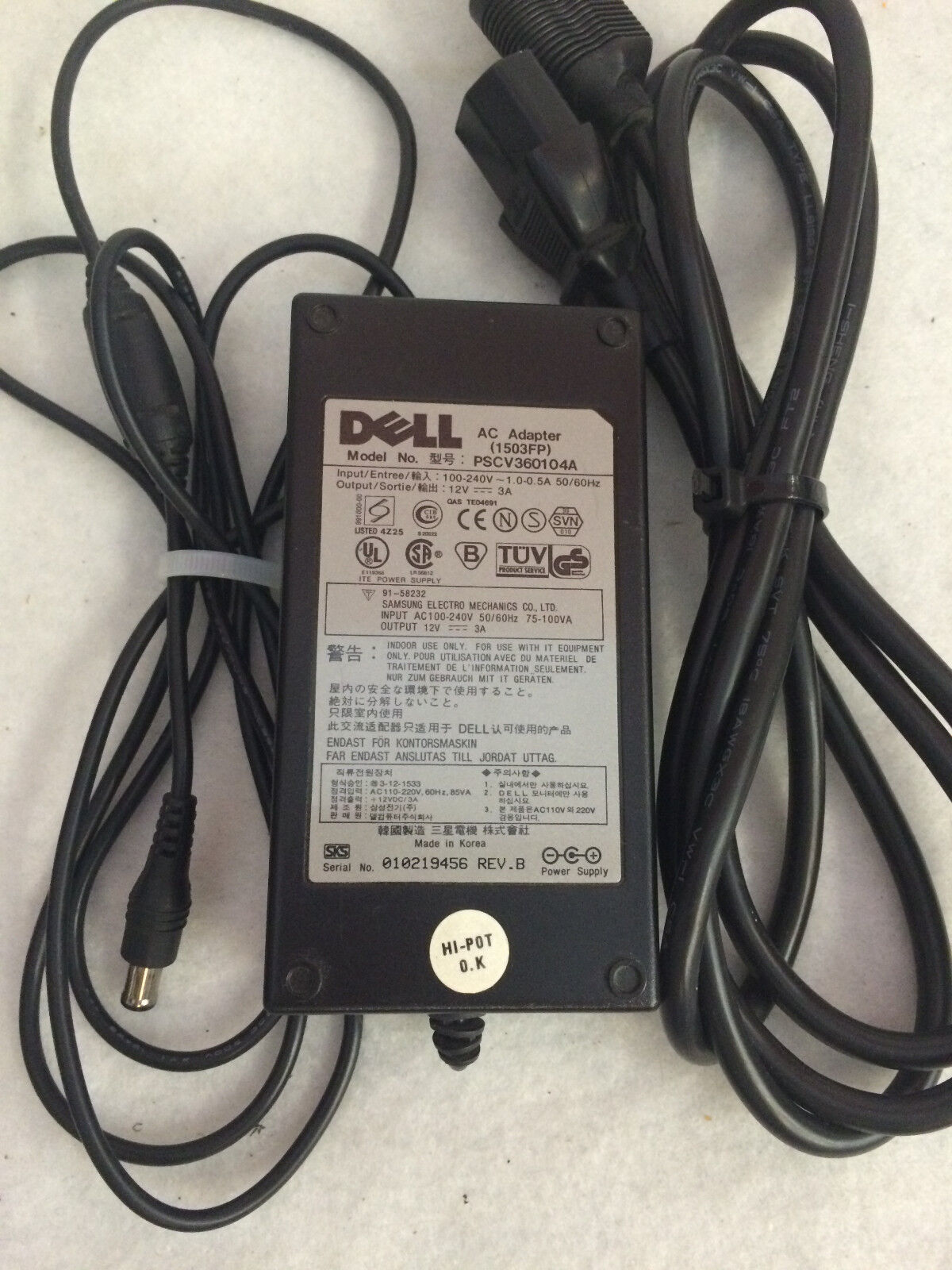 Dell AC Power Adapter 1503FP Model PSCV360104A