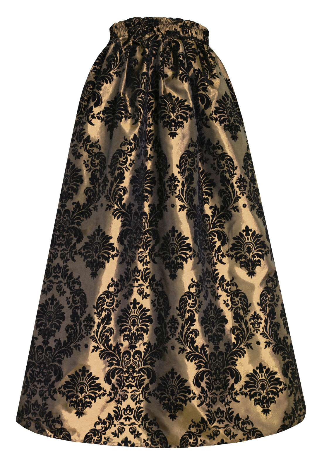Women's Elegant Pleated Formal Occasion Patterned Full Long Skirt Reg Plus