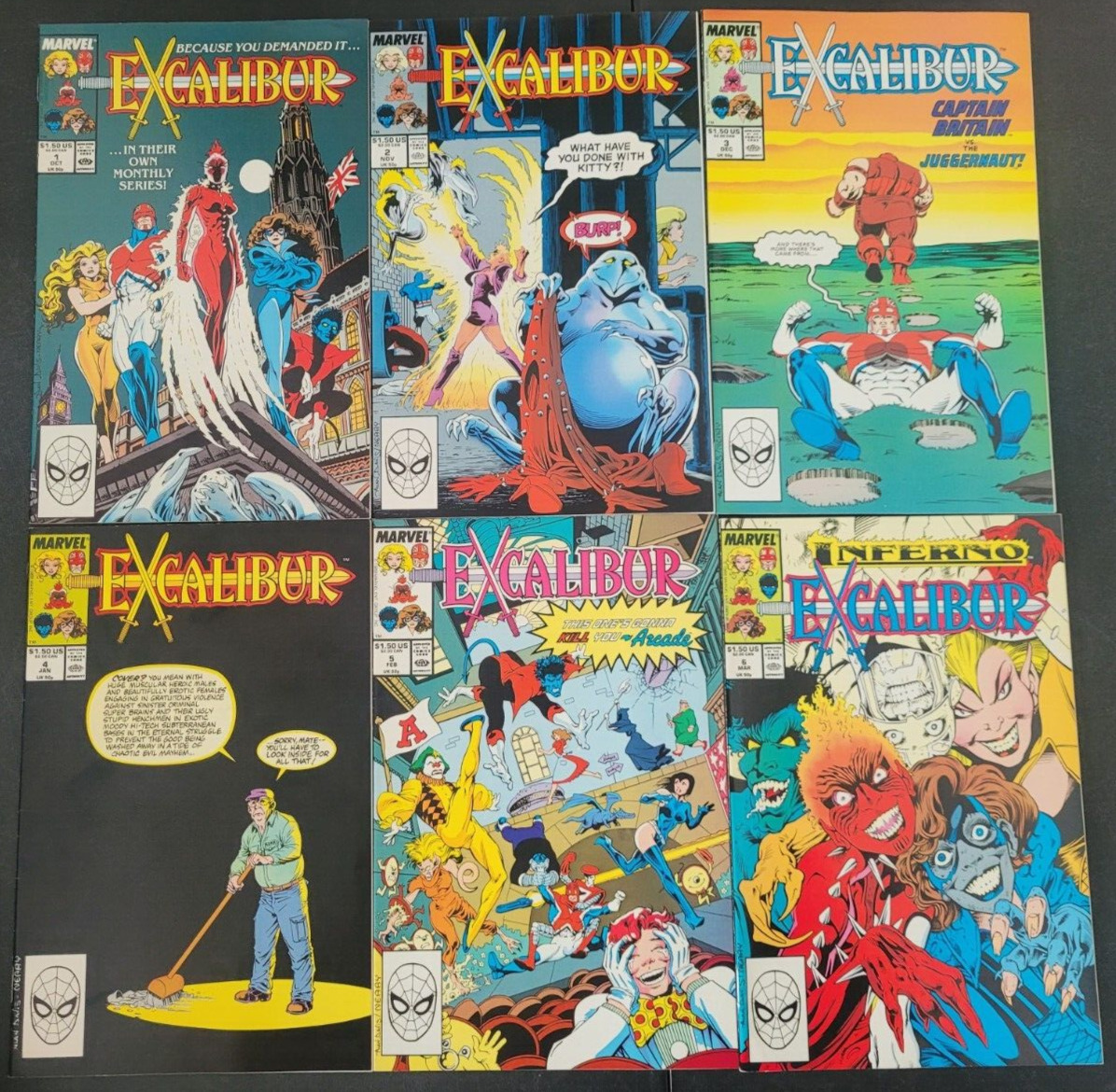 EXCALIBUR #1-18 (1988) MARVEL COMICS FULL RUN BONUS SPECIALS SET OF 26 ISSUES