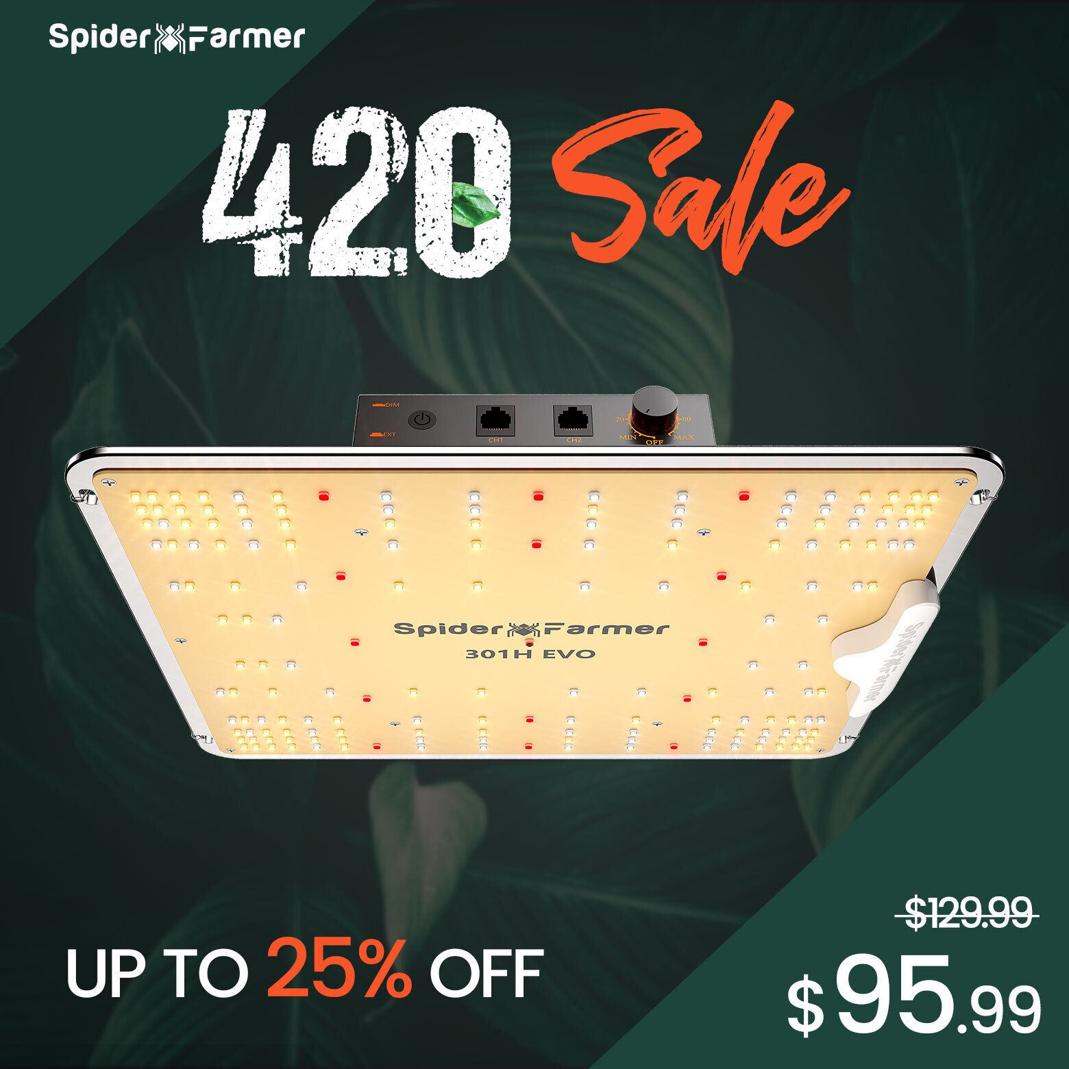 Spider Farmer SF1000EVO Samsung LM301H EVO LED Grow Light Full Spectrum Indoor