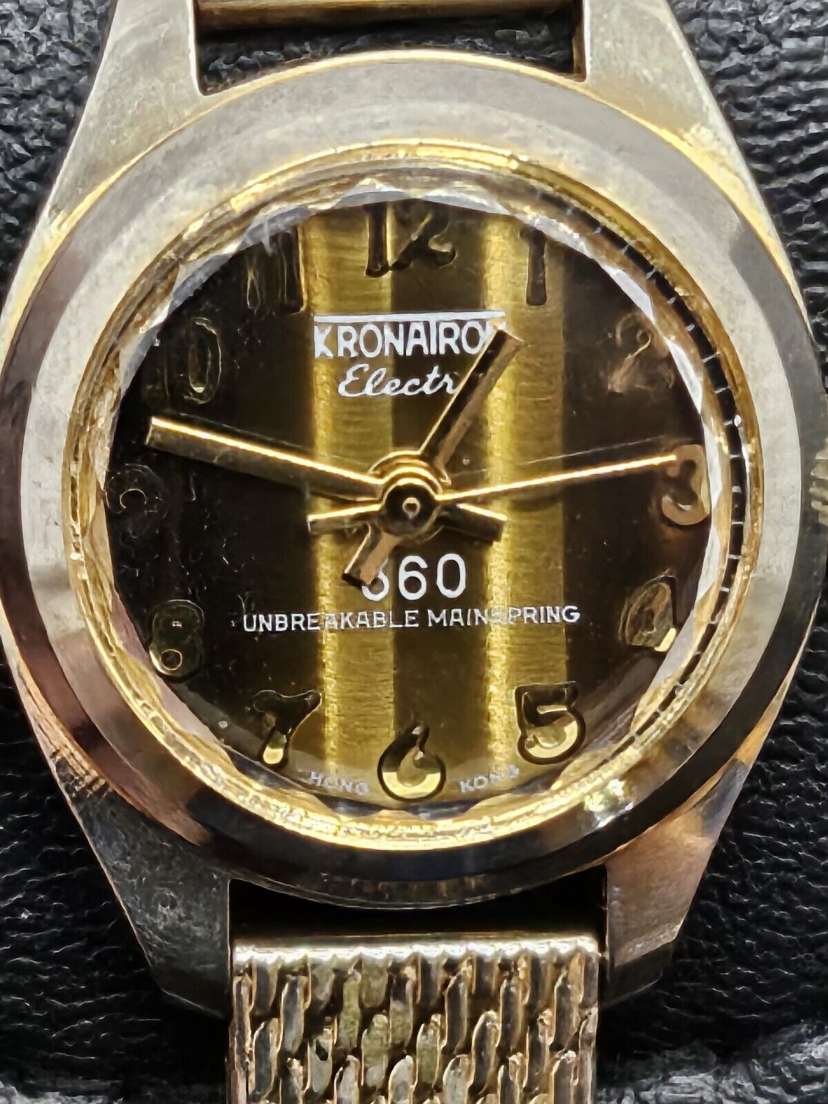 Rare Vtg Ladies Kronotron Electra 360 Watch 50\'s Mechanical Wind Running 