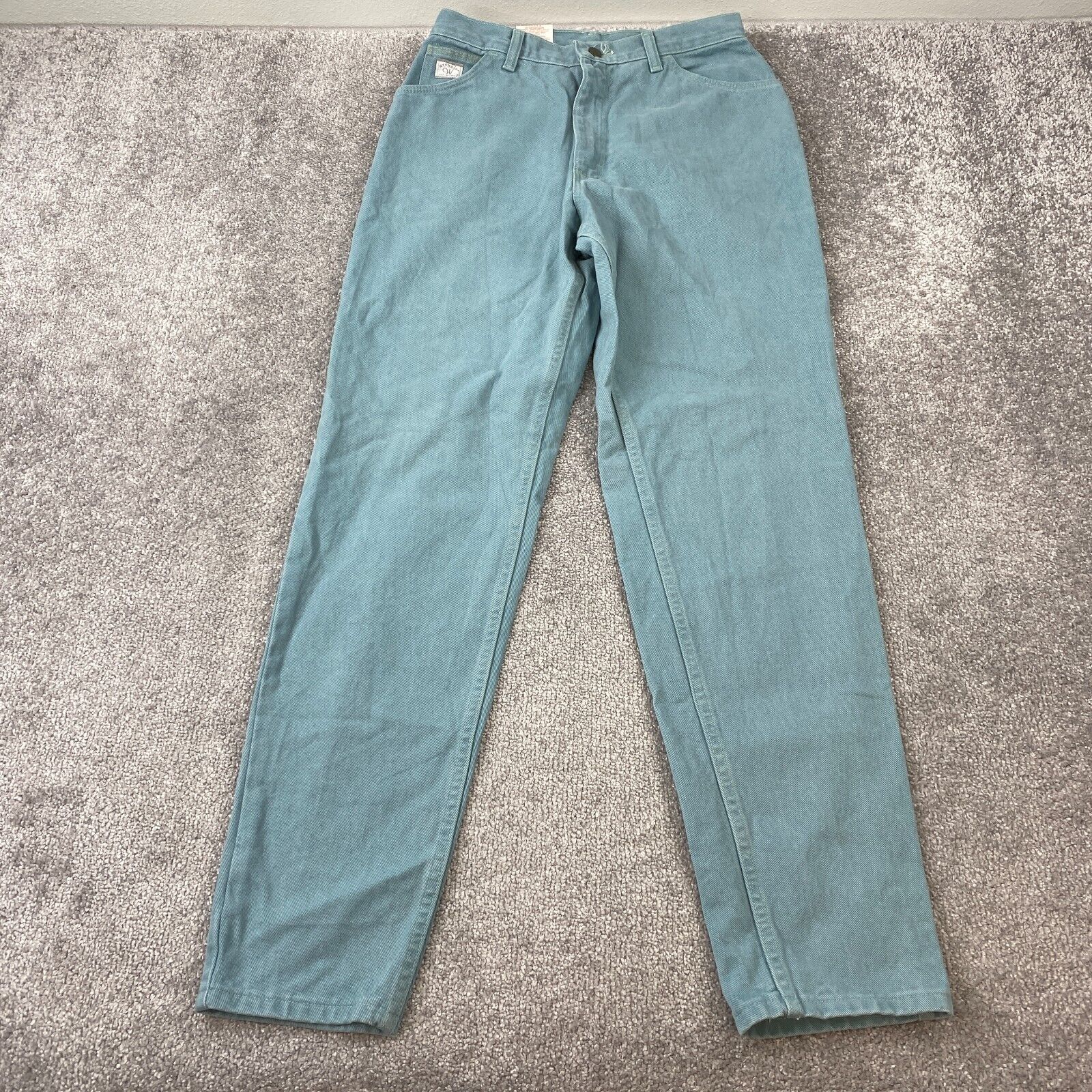 VINTAGE DEADSTOCK NWT Wrangler Relaxed Straight Jeans Women\'s 12x32 Turquoise