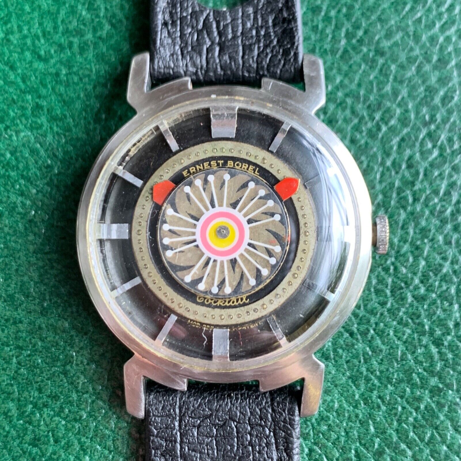 Vintage Ernest Borel Kaleidoscope Cocktail Men\'s Automatic Wristwatch - Unique