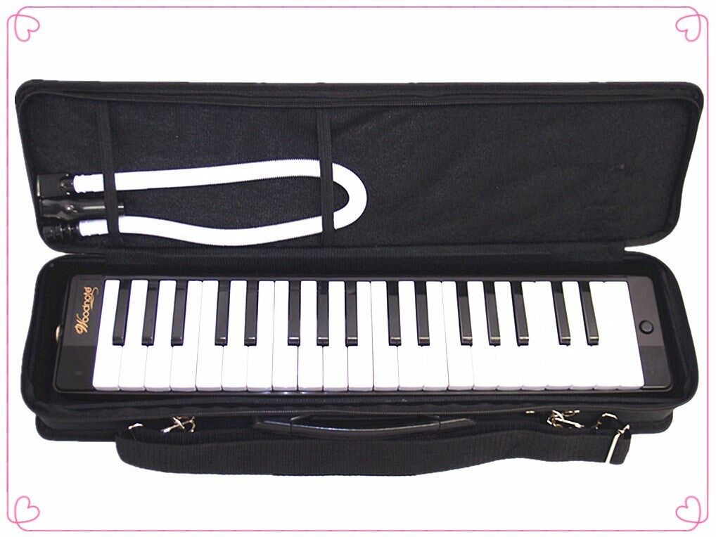 Woodnote Black 37 Key Melodica / Carrying Case