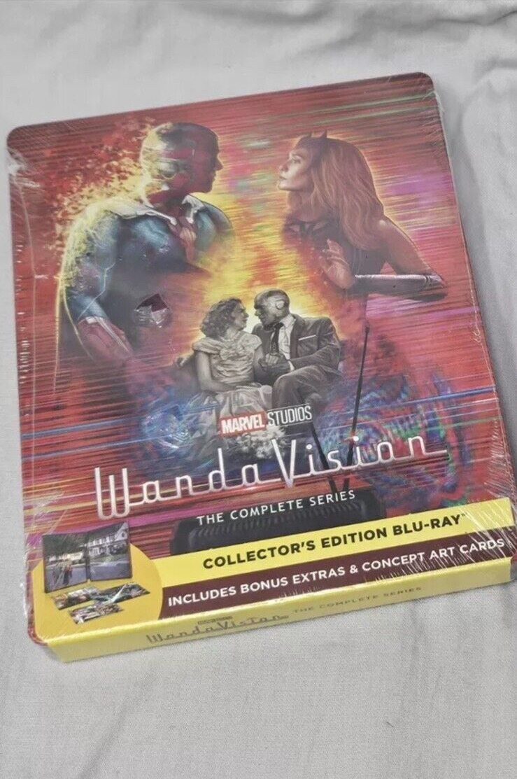Wanda Vision Complete Series Steelbook Blu-ray + Art Cards *New/Damaged Seal*
