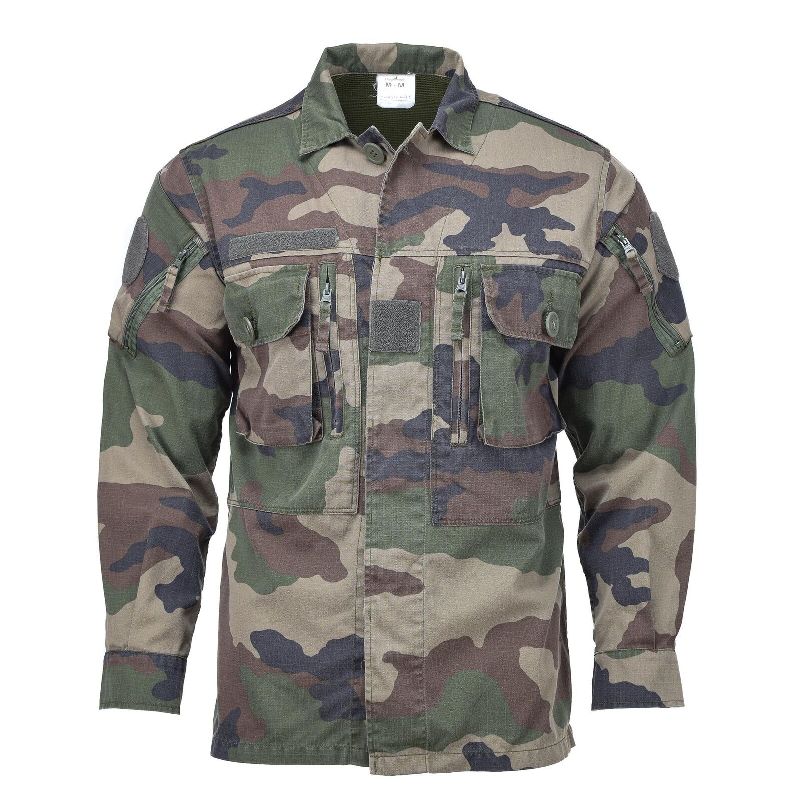 Original French military field jacket lightweight ripstop CCE camouflage shirts
