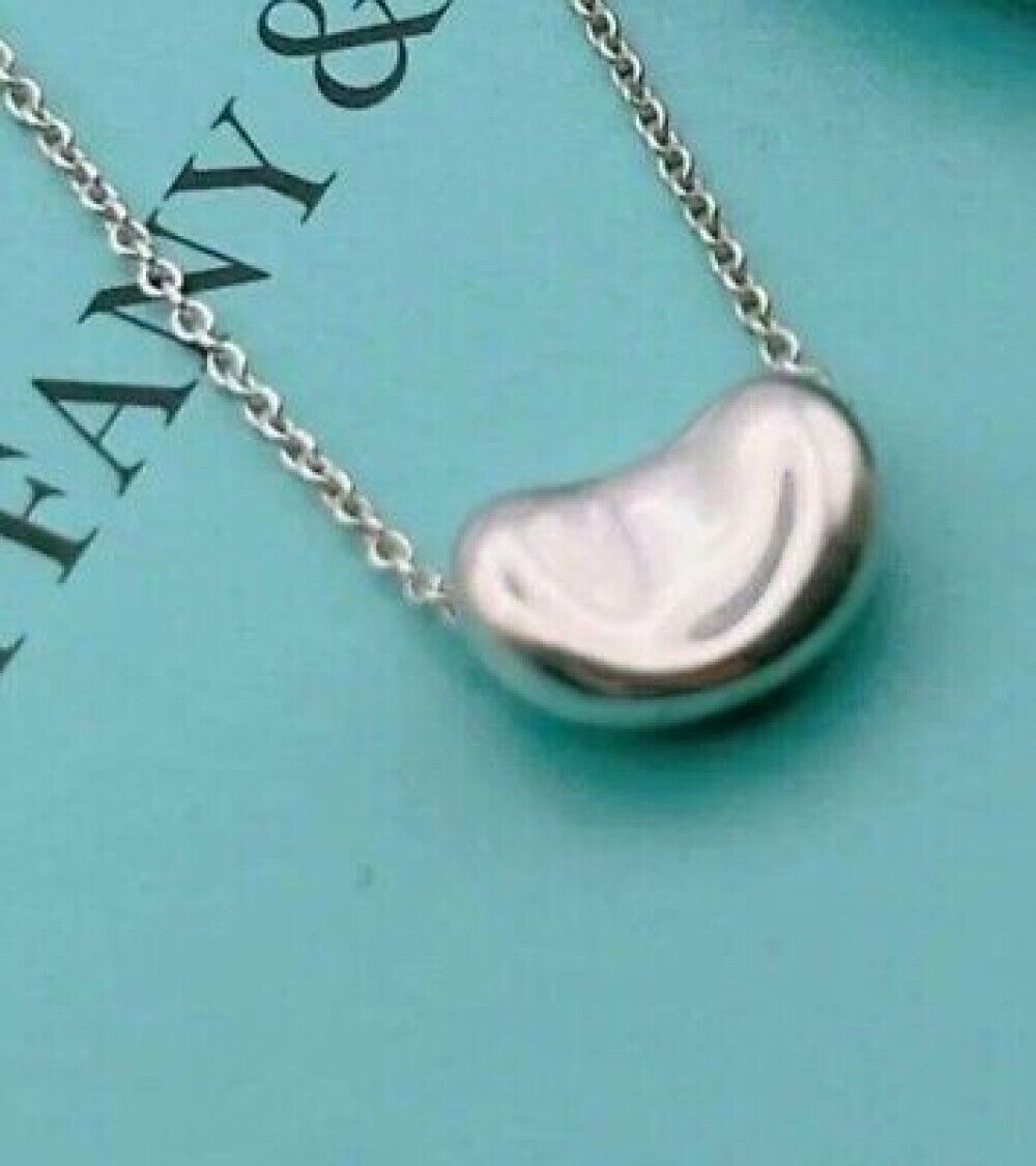 TIFFANY & Co Sterling Silver 925 Small Bean Pendant No Box Used Auth