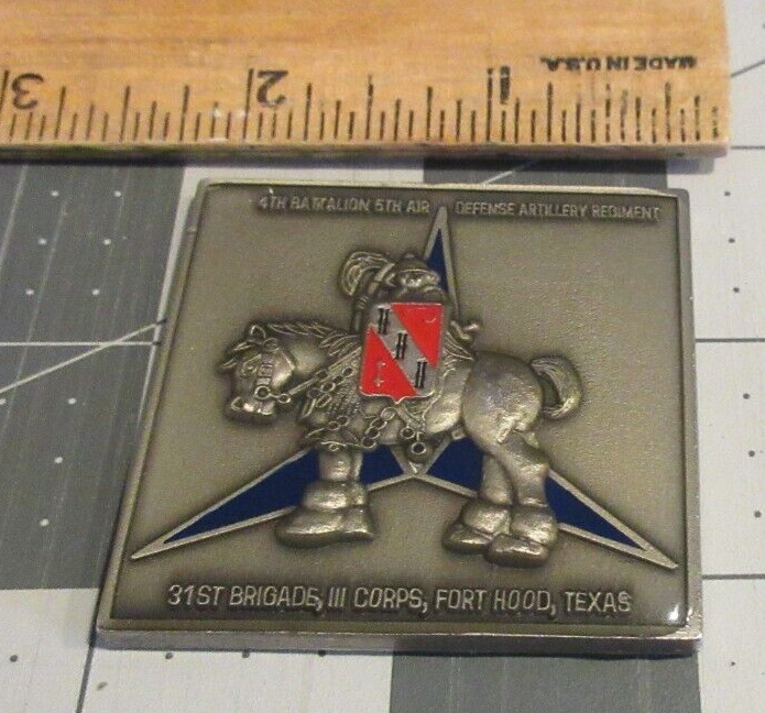 4th Battalion, 5th Air Defense Artillery Regiment, Ft. Hood, Army Challenge Coin