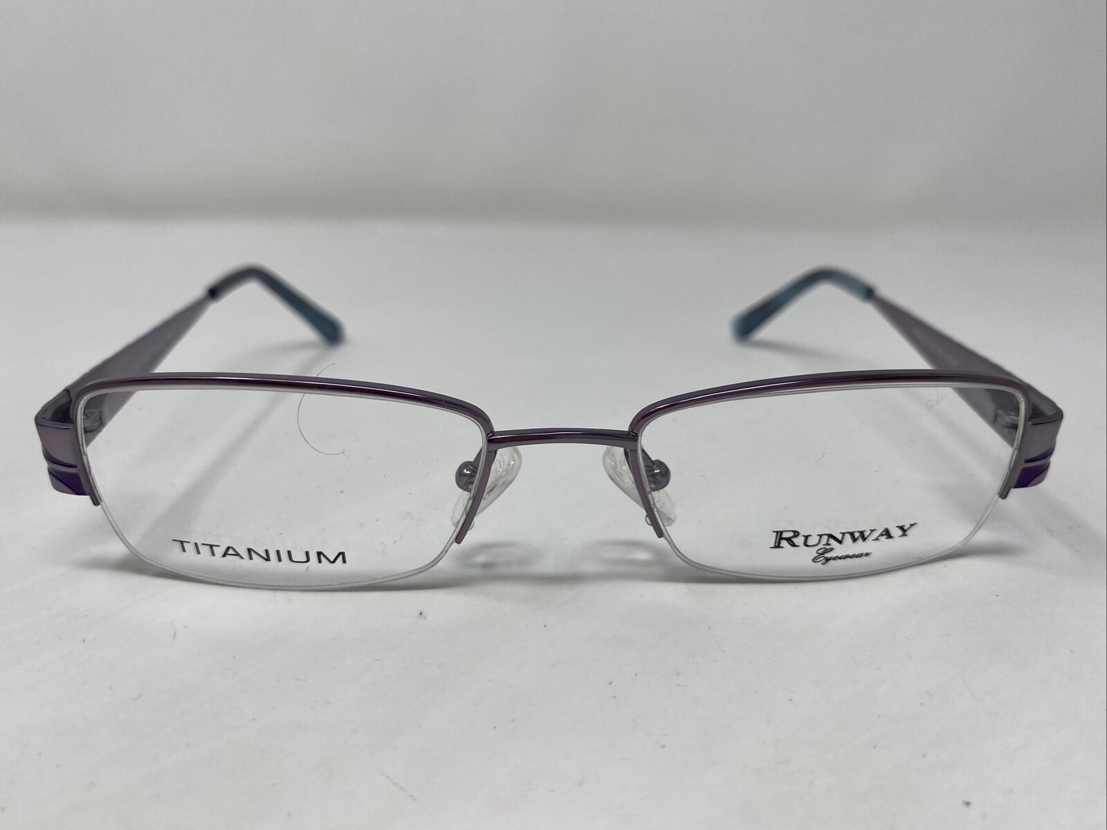 Runway Eyewear RT 806 VIOLET 51-18-135 Half Rim Metal Eyeglasses Frame D24