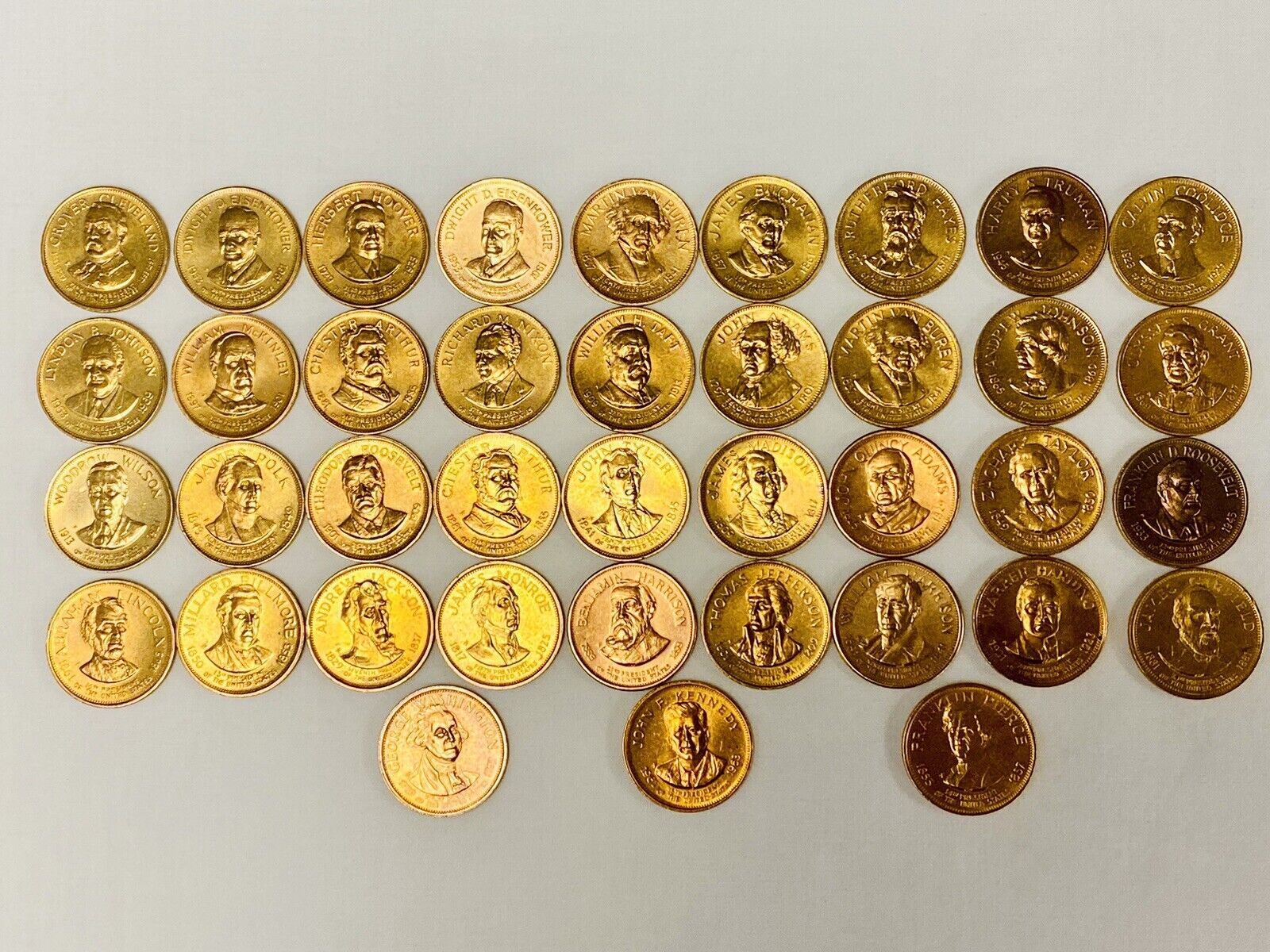 U.S. Mint Set Of 1” Presidential Medals- Set Of 39
