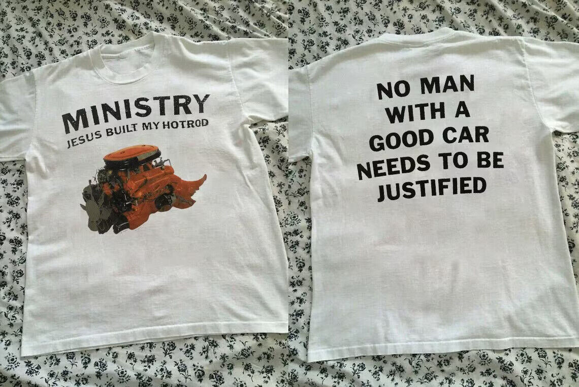 Vintage 1992 MINISTRY Jesus Built My Hotrod Album Promo T-Shirt