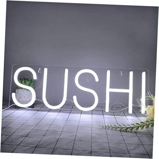 SUSHI Led Neon Light Sign Business Light Up Sign Wall Windows Cold white sushi