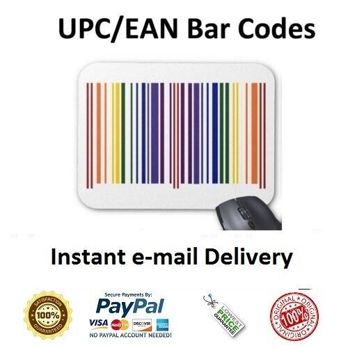 100 Pcs 13 Digits Unique Barcodes Product ID Numbers UPC EAN CODES
