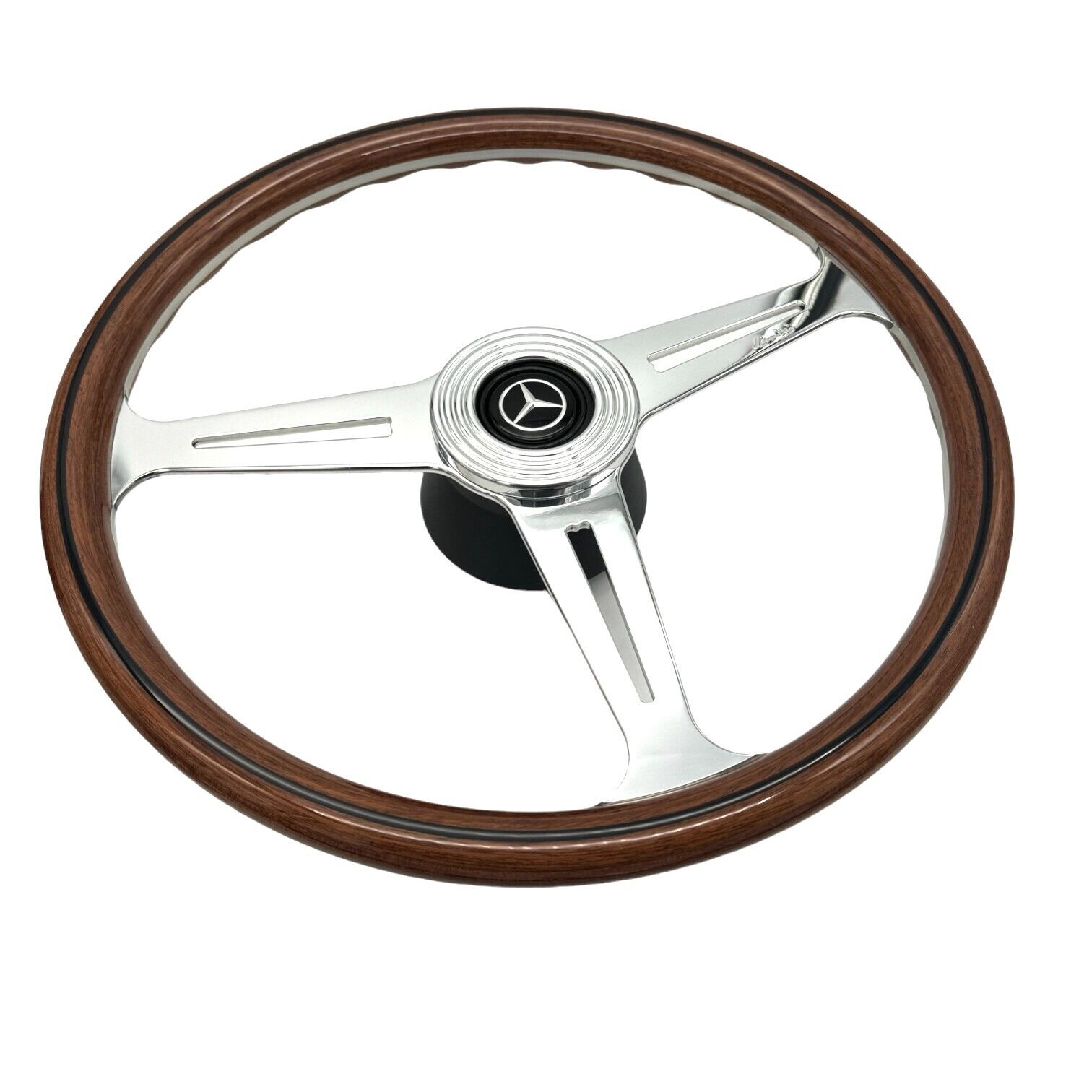 Mercedes-Benz SL R107 W107 Luisi Montecarlo Vintage Wood Steering Wheel 390mm