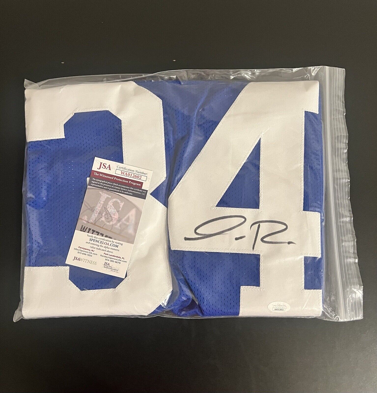 INDIANAPOLIS COLTS BLUE ISAIAH RODGERS SIGNED CUSTOM JERSEY   JSA