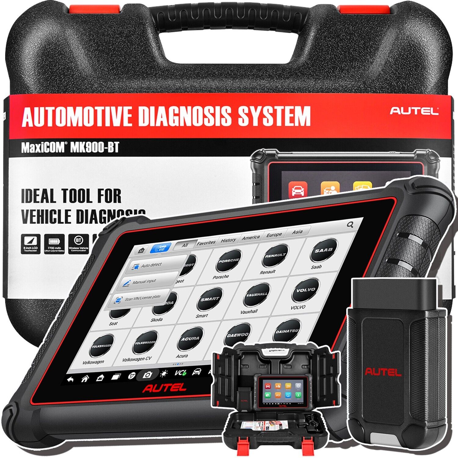 2024 Autel MaxiCOM MK900BT Pro Car Diagnostic Scanner Tool FCA AutoAuth MK900-BT