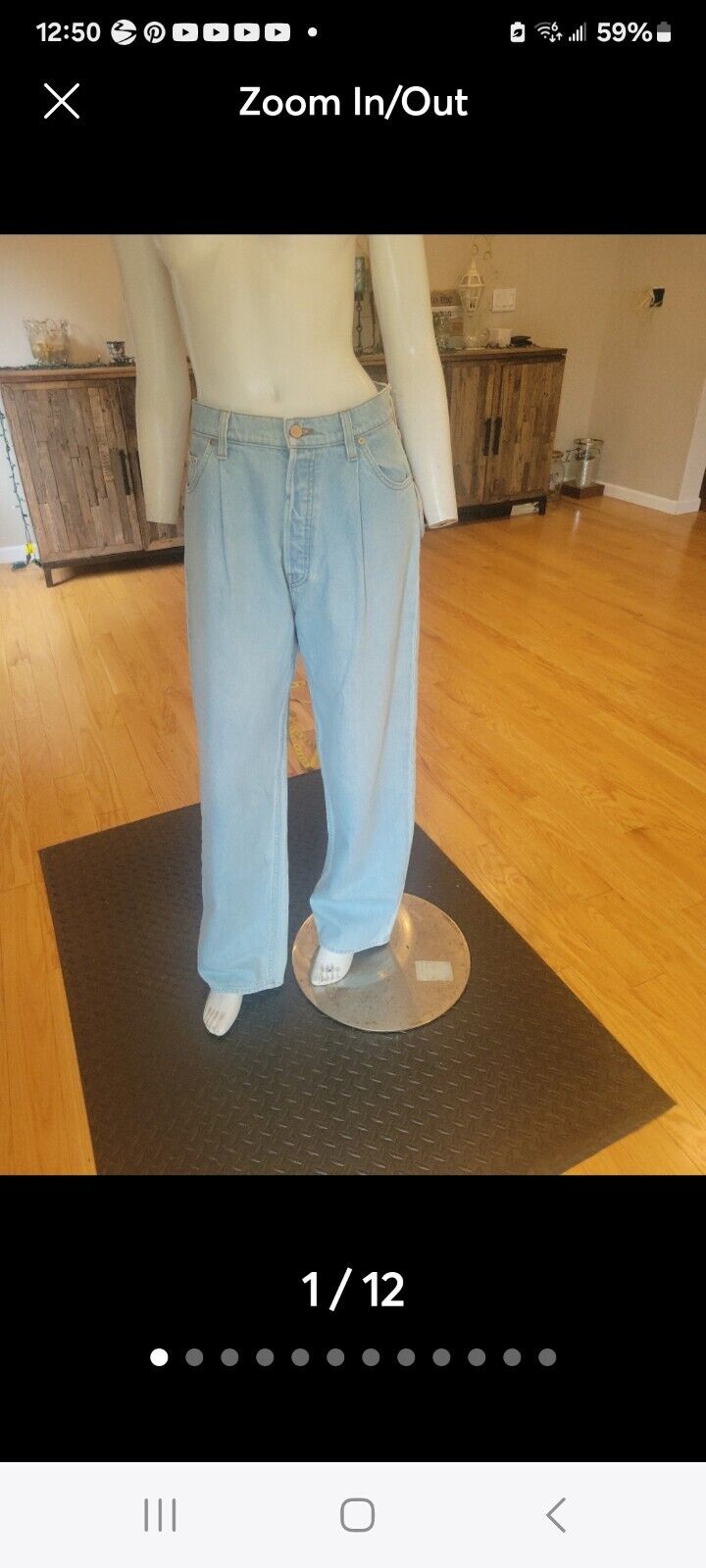 Mother SNACKS  The Pleated Fun Dip Puddle Jeans In Just A Nibble Sz 28 NWT