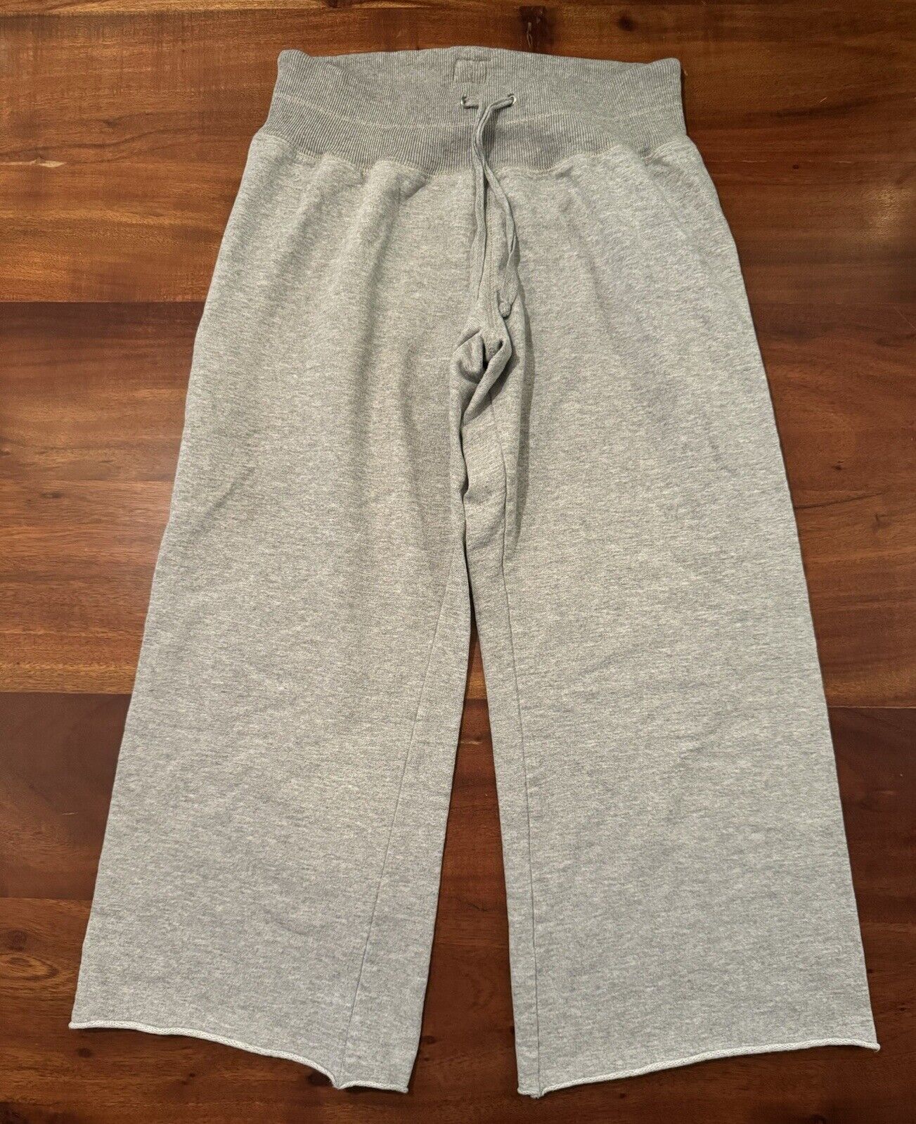 Y2K Lucky Brand Vintage Women\'s Gray Wide leg   Crop Pull On Flare Sweatpants M