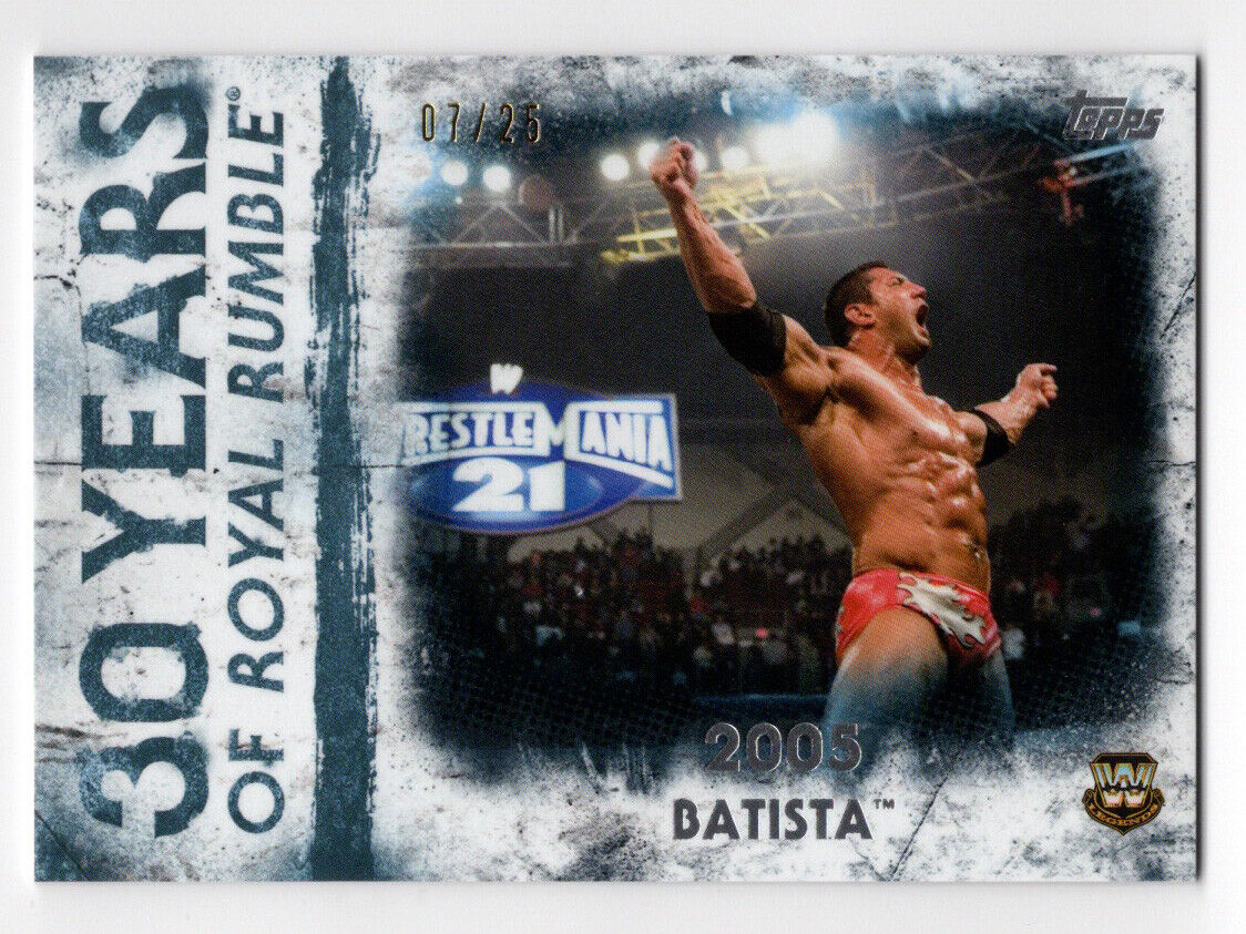 Batista 2018 Topps WWE Undisputed Parallel Card Blue #RR15 /25