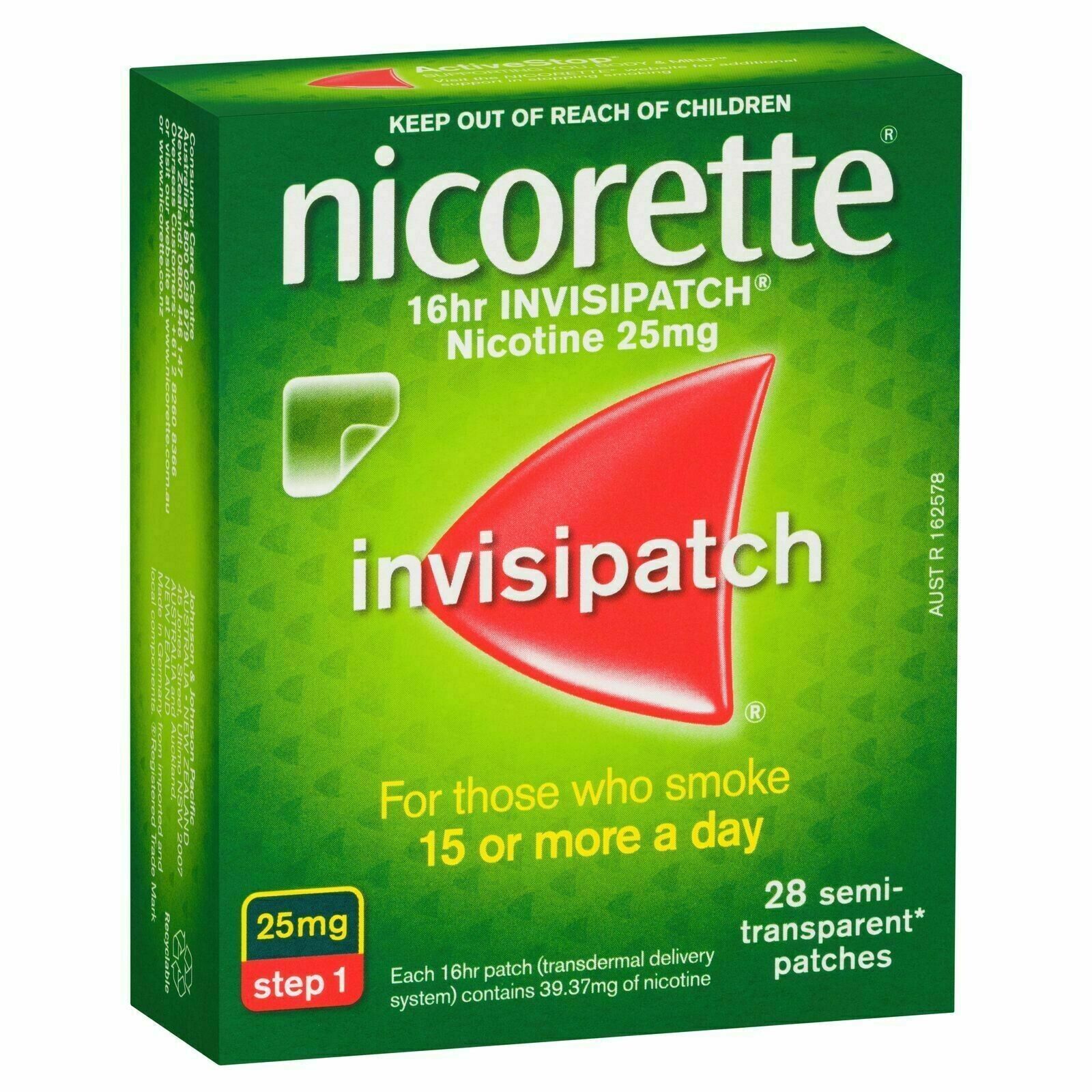 Nicorette Quit Smoking 16 Hour Invisipatch Step 1  28 Pack