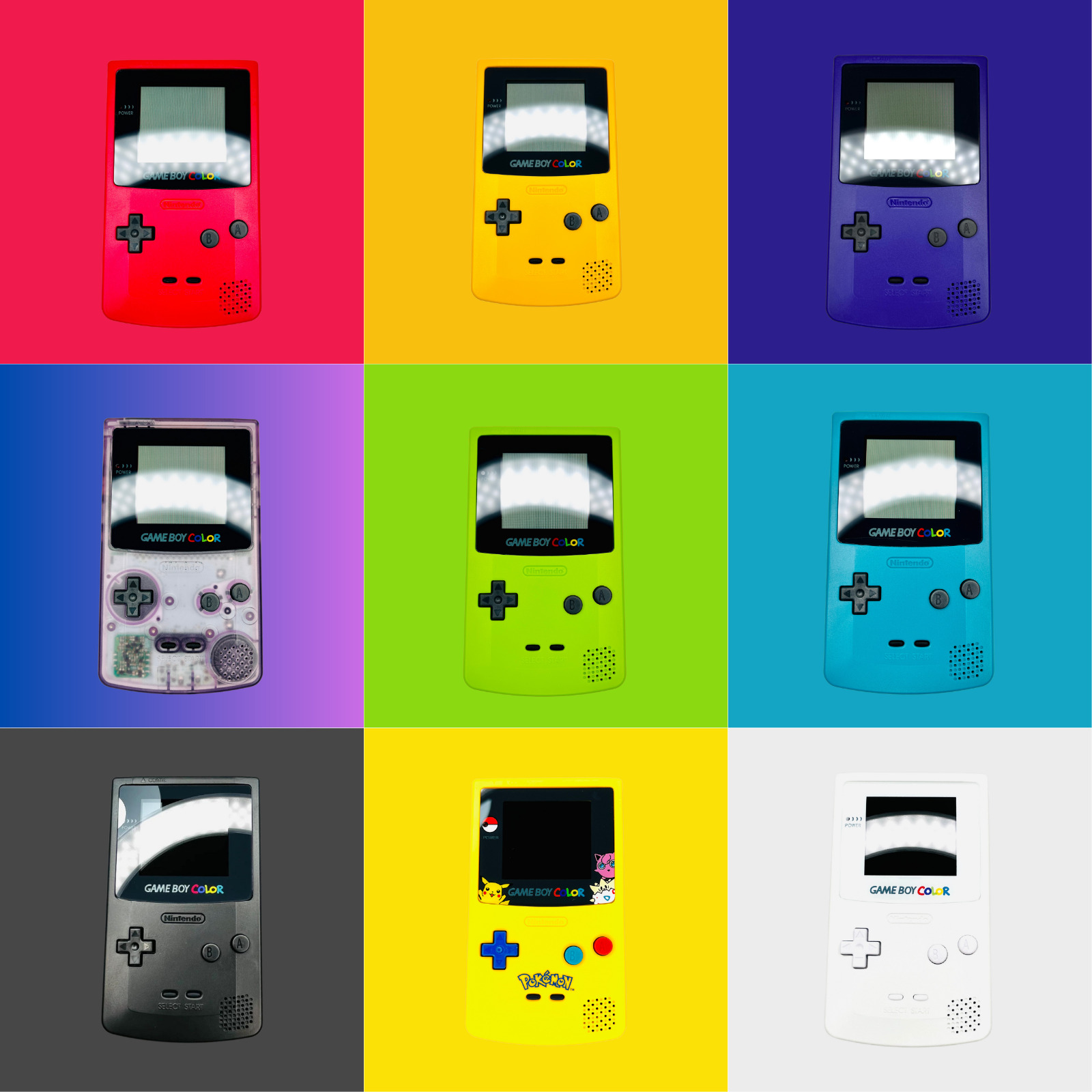 Nintendo GameBoy Color IPS Backlit GBC Game Boy Handheld Console - PICK A COLOR