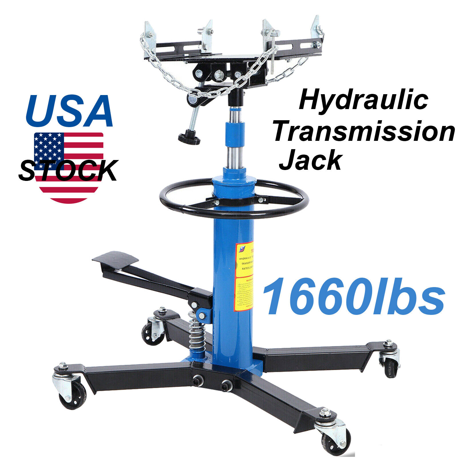 1660LBS 0.75T 2 Stage Hydraulic Transmission Jack W/ freewheel Lift Hoist auto2