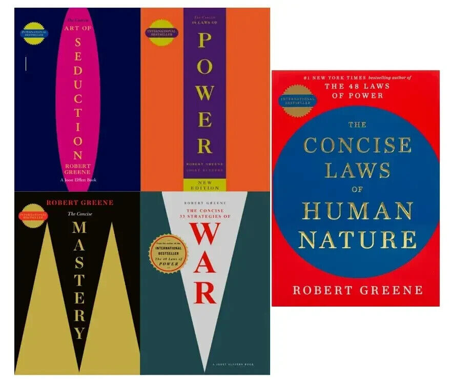 😇, 😇  Robert Greene 5Book Set Concise Power,Mastery,Seduction,WAR,human nature