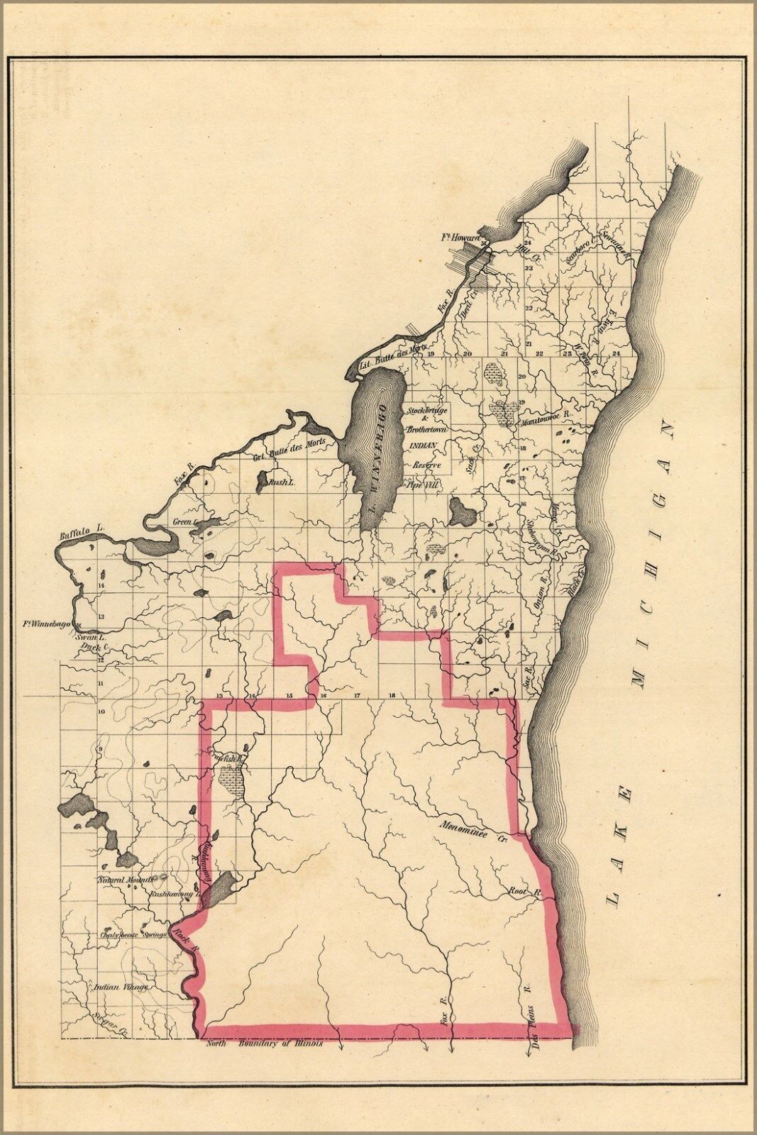 Poster, Many Sizes; Map Of Wisconsin Territory, 1835