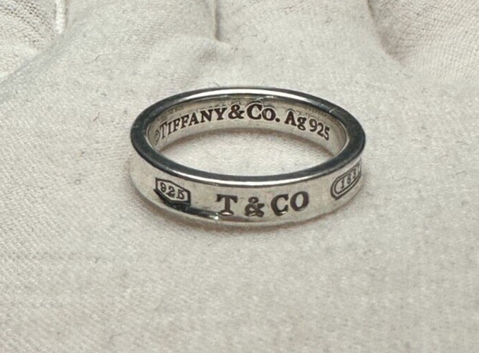 TIFFANY&CO. Sterling Silver 925 Band Ring US Size 5.25