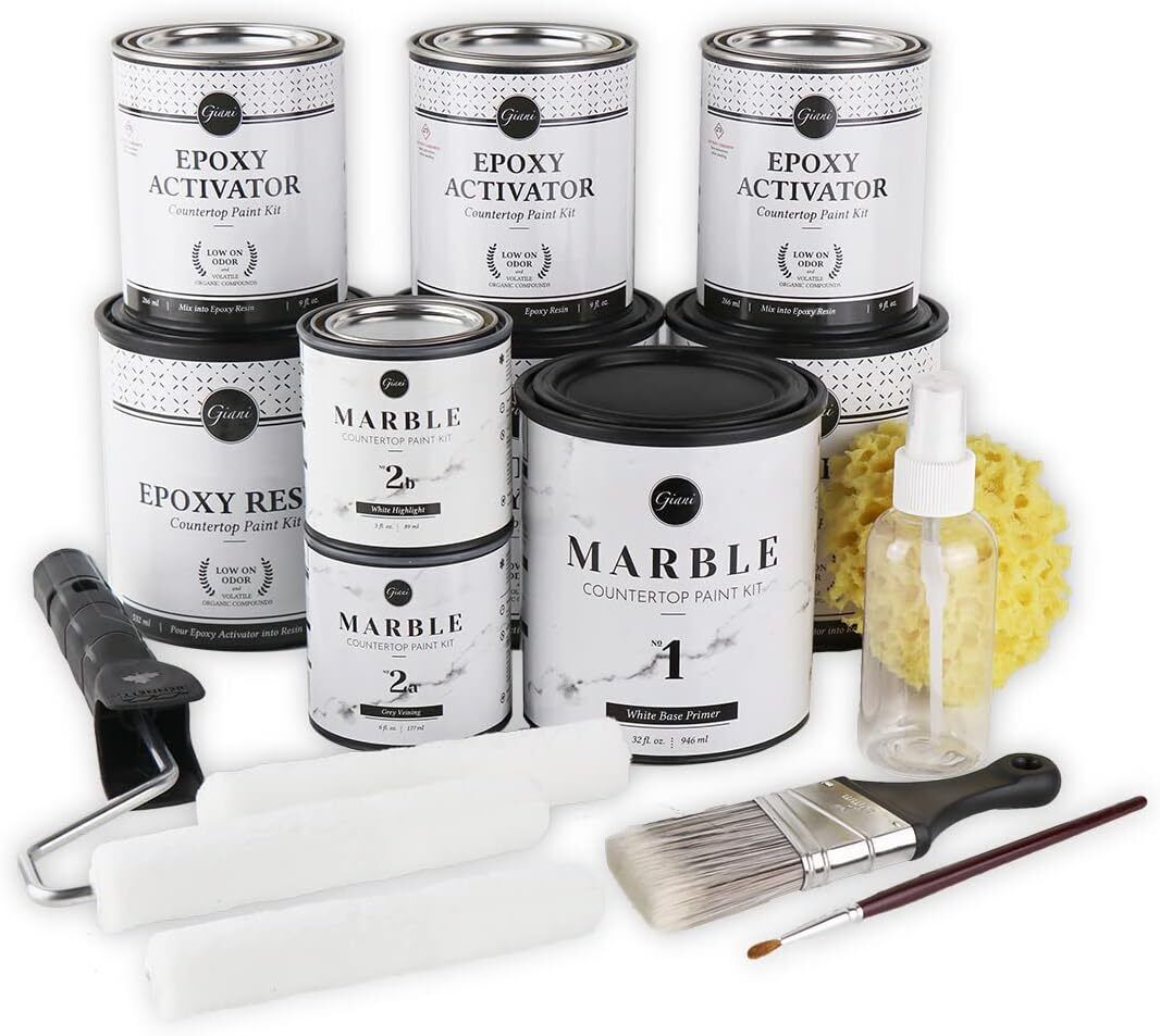 Giani Marble Easy Epoxy Countertop Paint Kit (Carrara White)