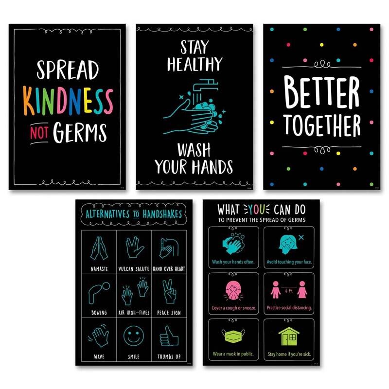 Creative Teaching Press Staying Healthy Inspire U 5-Poster Pack