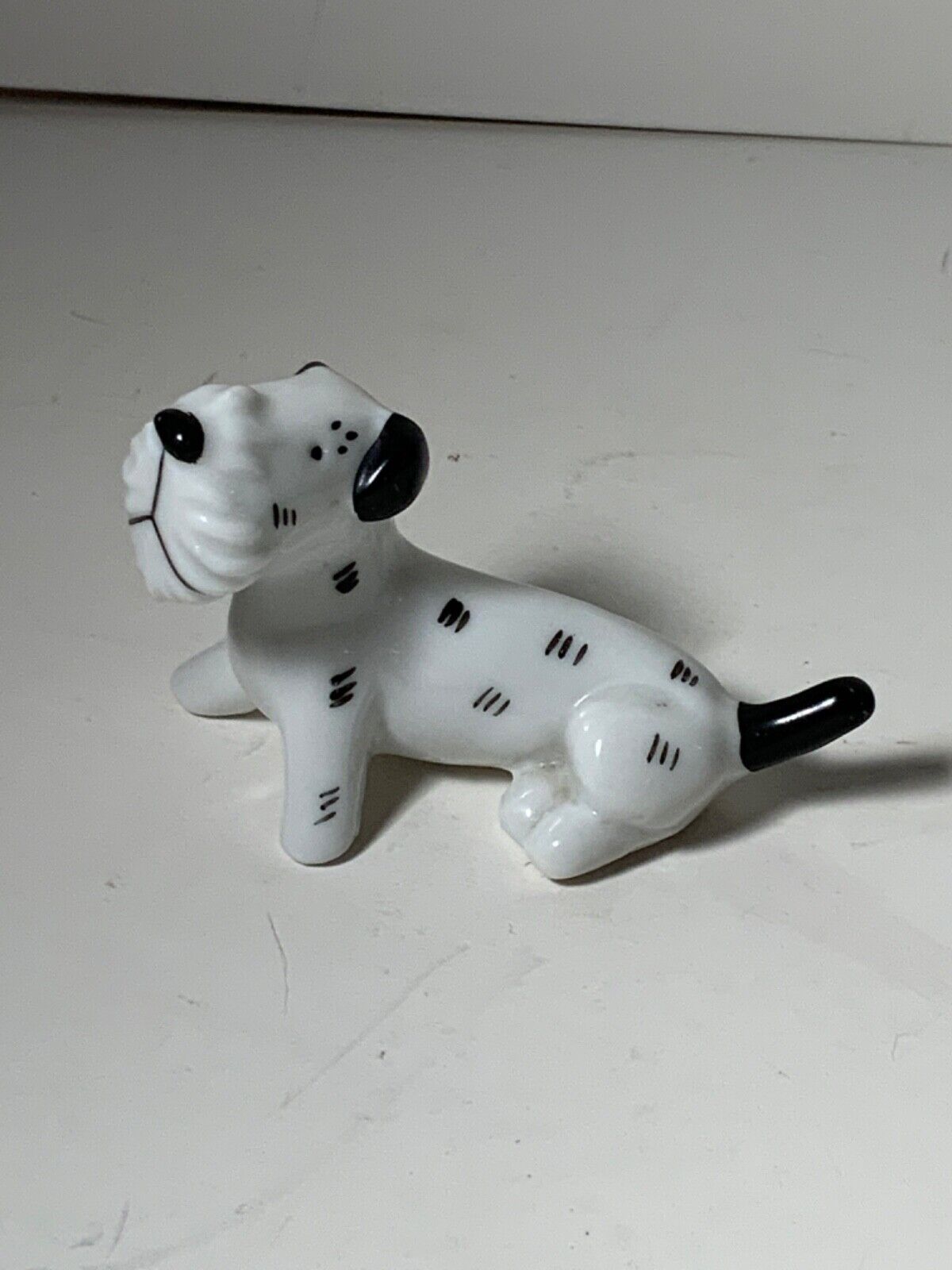 Vintage Sealyham Ceramic Terrier Statue Germany 3 in.