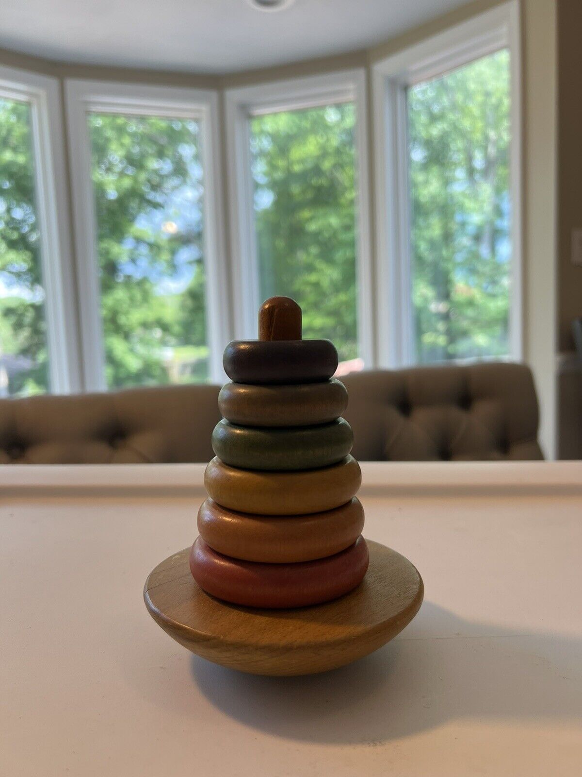 Holgate Vintage Wooden Toy Stacking Rings Roly-Poly