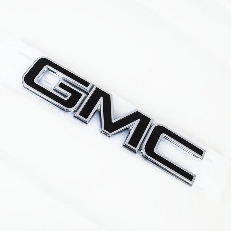 14-19 GMC Sierra Tailgate Letter Logo Emblem Adhesive Nameplate OEM Chrome balck
