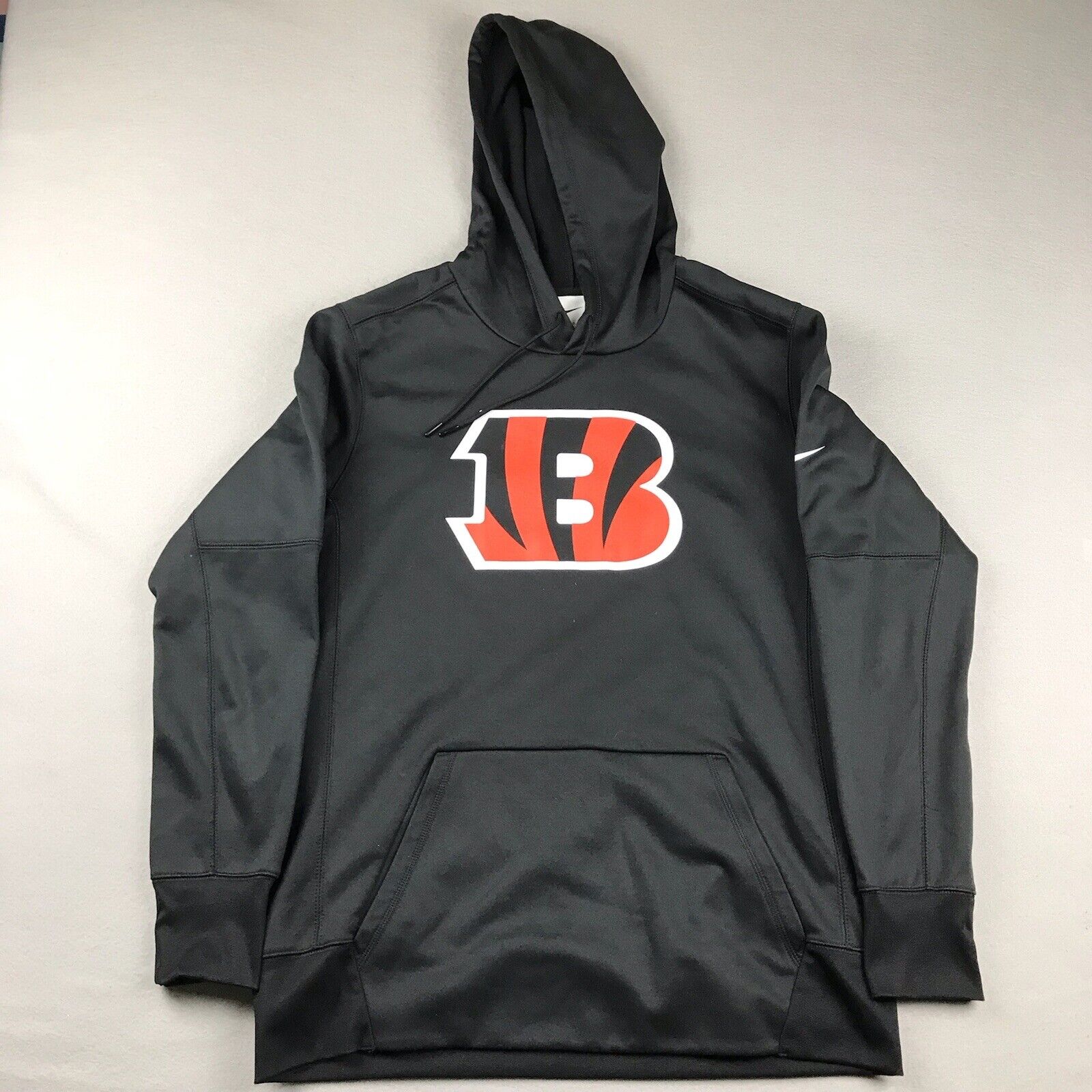 Cincinnati Bengals Hoodie Mens Large Black NFL Football Pullover Sweatshirt