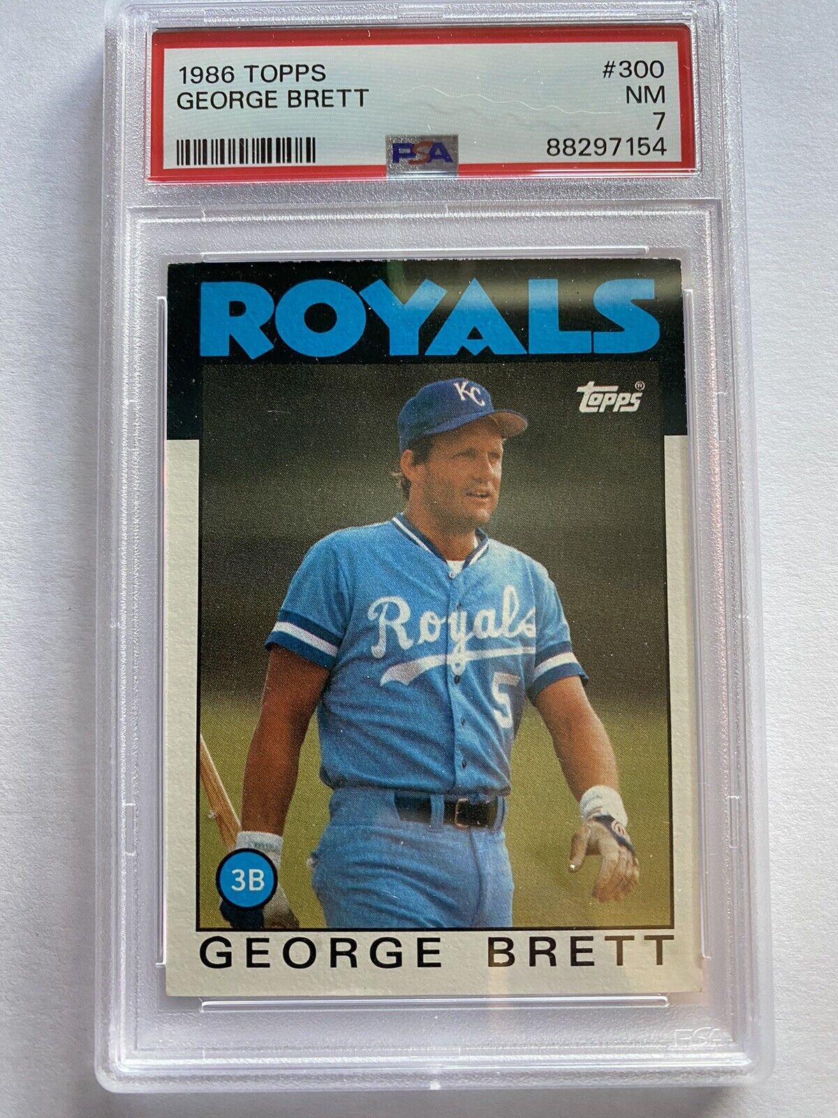 1986 Topps George Brett #300 PSA 7 HOF Kansas City Royals Baseball