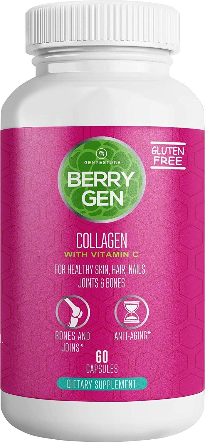 Berry Gen Restore Capsules - Dual Action Collagen & Antioxidants, Grass-Fed 