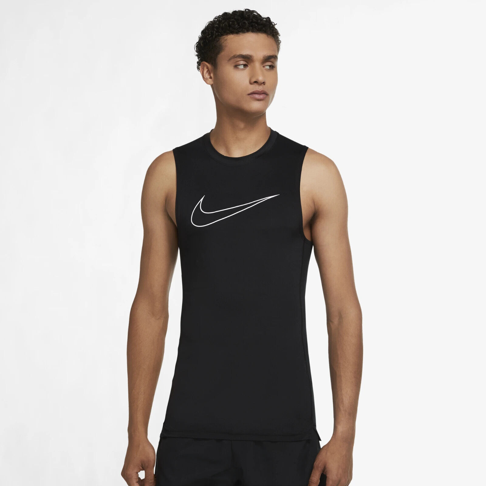 Nike Pro Dri-FIT  Slim-Fit Sleeveless Men\'s Top, Black, Sm