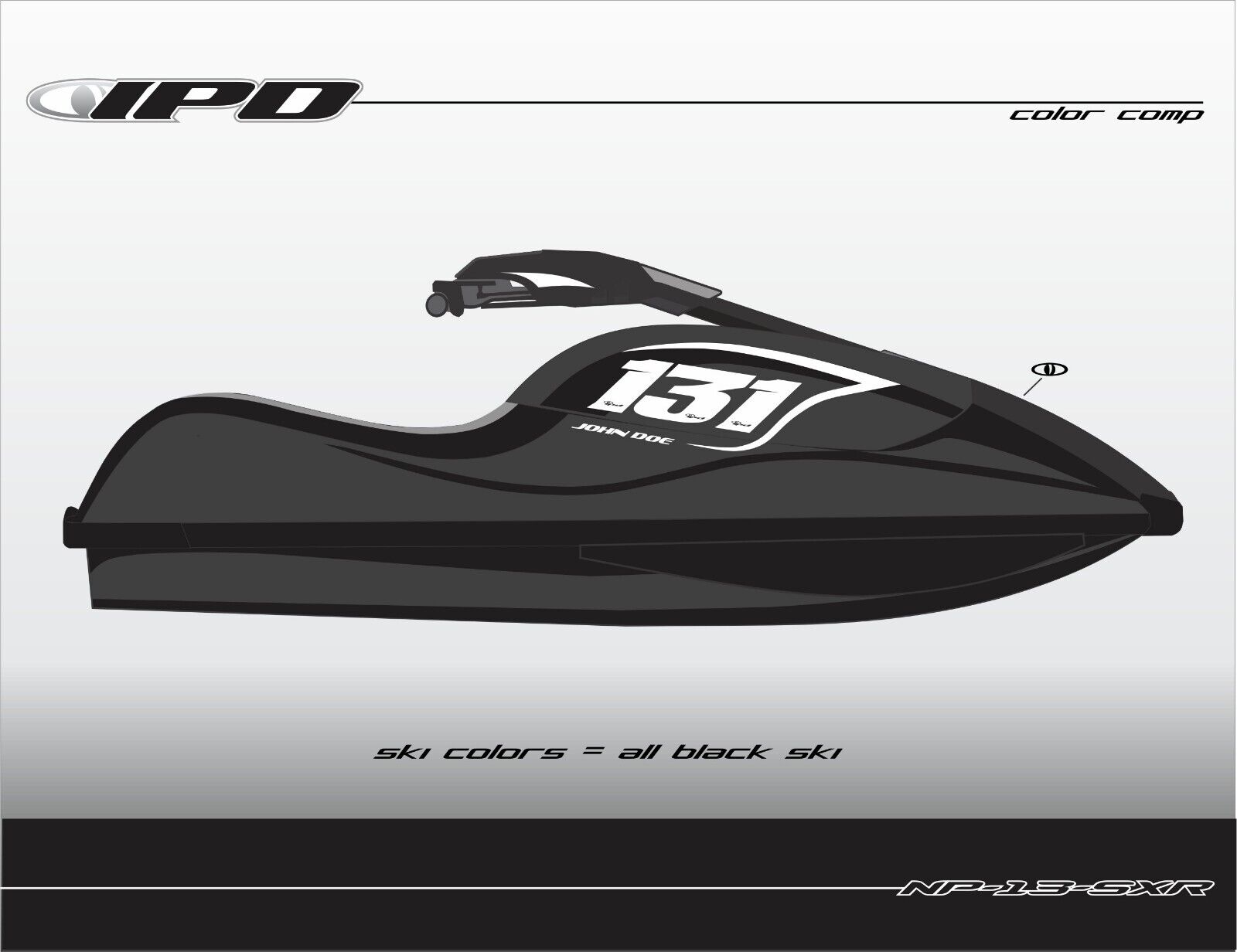 IPD Flow Design Race Number Plate Kit for Kawasaki SXR