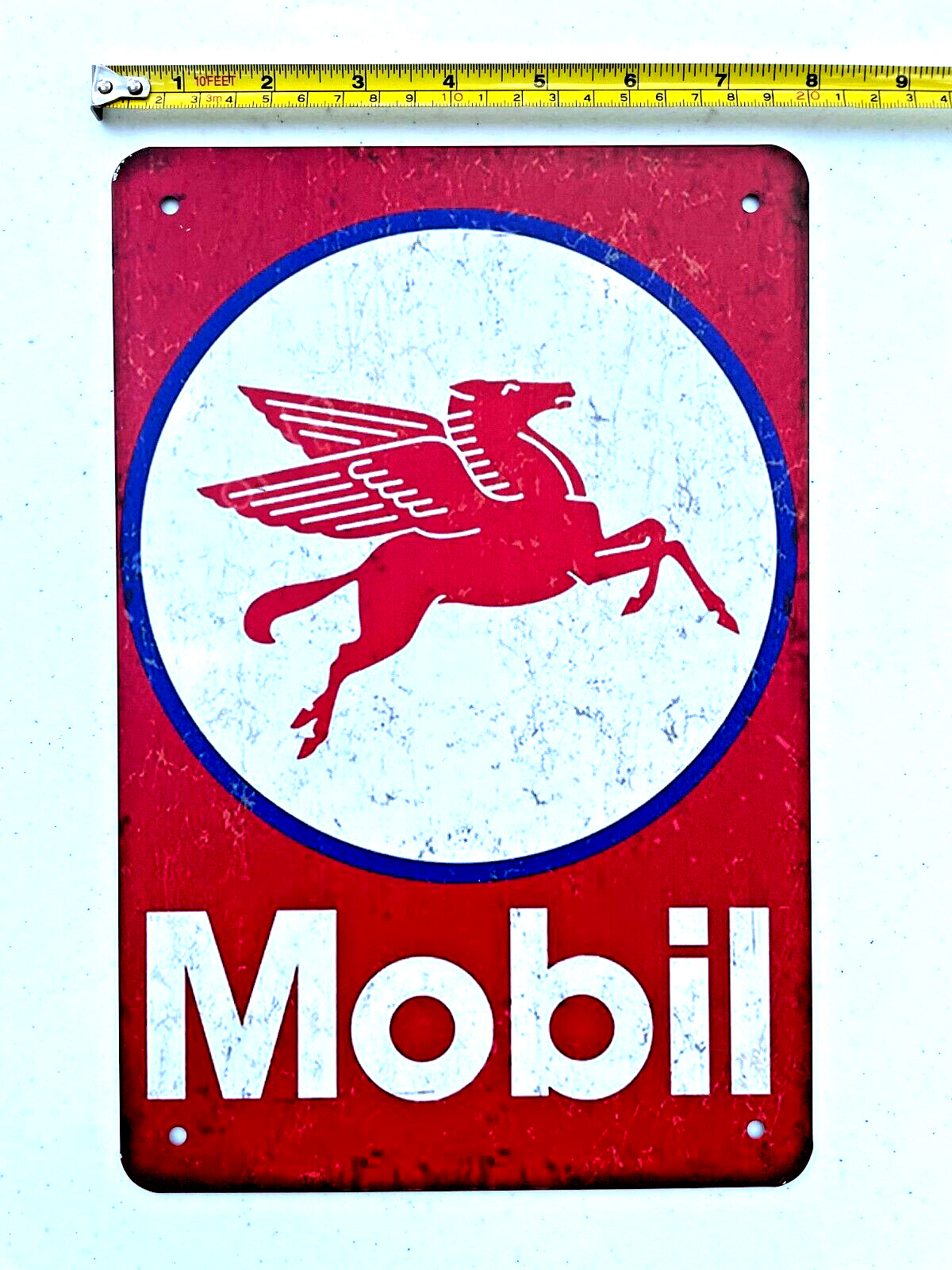Vintage Mobil Gas Station Sign Mobil Oil Retro Tin Sign Metal Oil Signs Garage