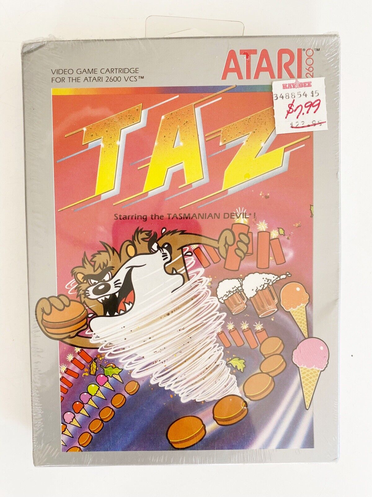 Atari 2600 Taz Tasmanian Devil Factory Sealed Vintage 1982 Game NOS NIB